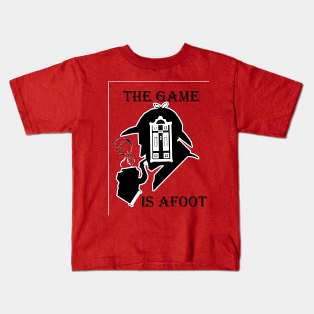 The Game is Afoot Kids T-Shirt by Wilber’s Ink